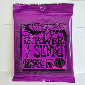 Ernie Ball 2220 Power Slinky Nickel Electric Guitar Strings for Rock Blues 11-48